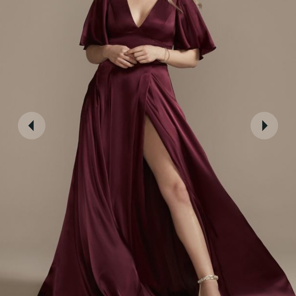 David’s Bridal Galina Signature Bridesmaids Dress - Wine - BRAND NEW UNALTERED